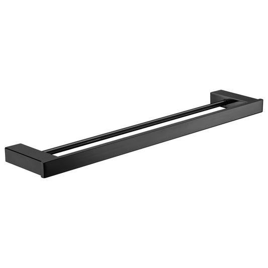 Ikon Piatto Double Towel Rail 610Mm Black