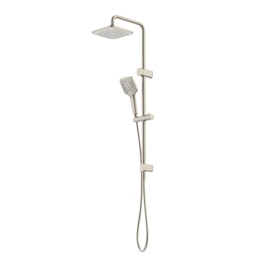 Caroma Luna Multifunction Rail Shower With Overhead Brushed Nickel
