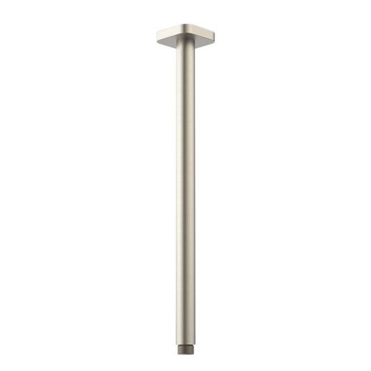 Caroma Luna Straight Arm Square Flange 410 Brushed Nickel