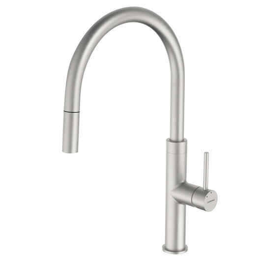 Caroma Liano Ii Pull Out Sink Mixer Brushed Nickel