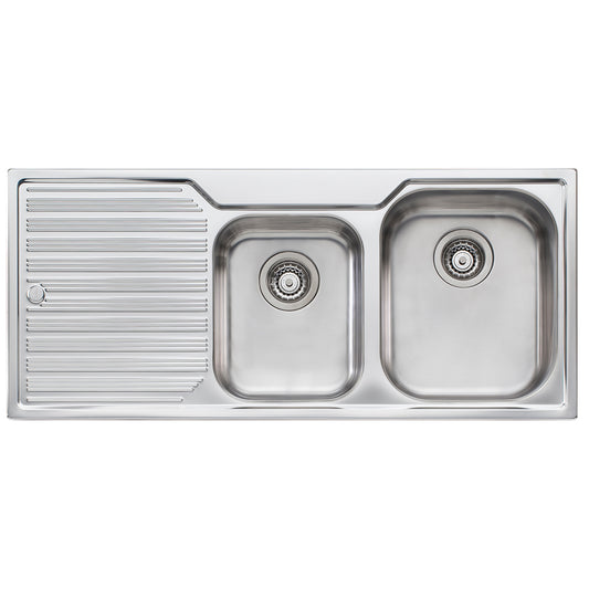 Oliveri Diaz 1 3 4 Right Hand Bowl Sink With Drainer