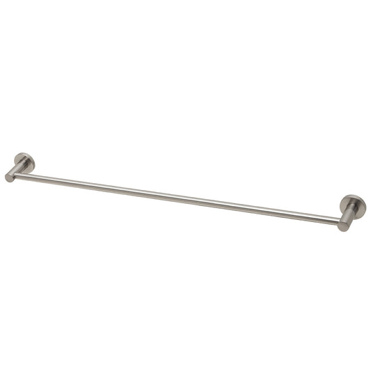 Phoenix Radii Single Towel Rail 800Mm Round Plate Brushed Nickel
