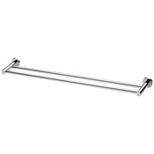 Phoenix Radii Double Towel Rail 800Mm Round Plate Chrome
