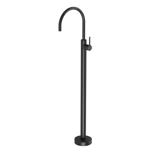 Phoenix Vivid Slimline Oval Floor Mounted Bath Mixer Matte Black
