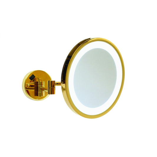 Ablaze 3X Magnification Gold Wall Mounted Shaving Mirror