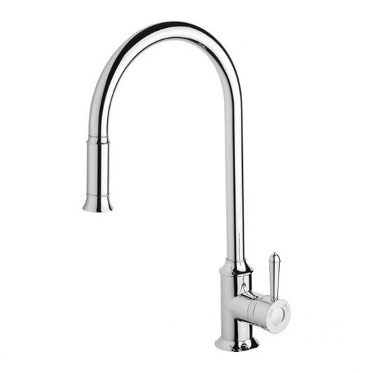 Phoenix Nostalgia Pull Out Sink Mixer Chrome