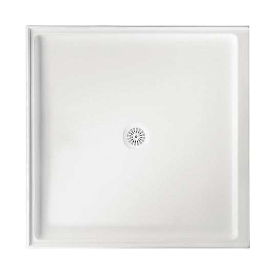 Marbletrend Flinders Polymarble Square Shower Base 820Mm X 820Mm Right Hand Return