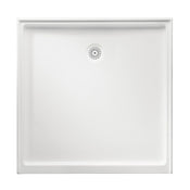 Marbletrend Flinders Polymarble Square Shower Base 900Mm X 900Mm Rear Outlet