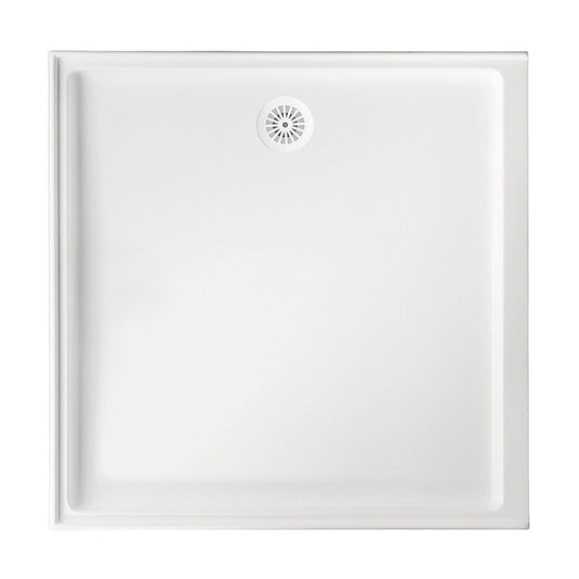 Marbletrend Flinders Polymarble Square Shower Base 900Mm X 900Mm Right Hand Return
