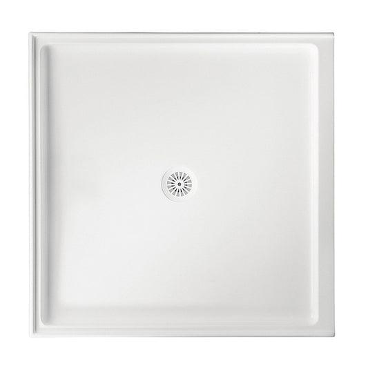 Marbletrend Flinders Polymarble Square Shower Base 1000Mm X 1000Mm Right Hand Return