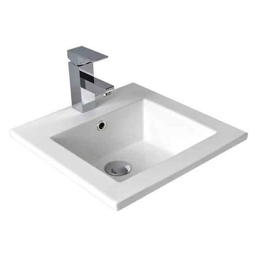 Seima Kyra Ceramic Inset Above Counter Basin Square 1 Taphole 1