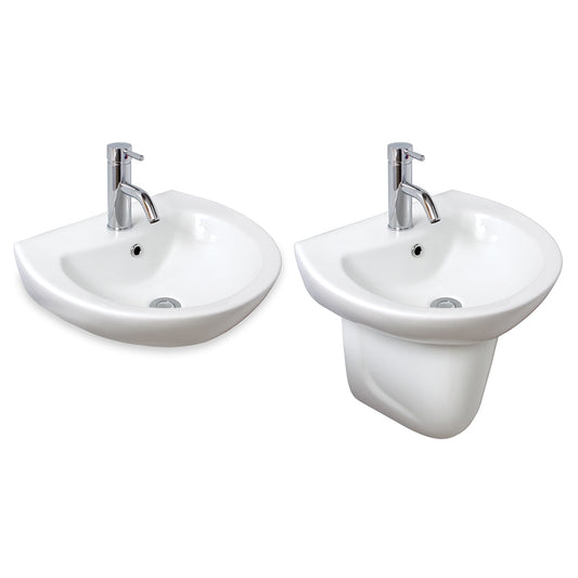Seima Fotia Ceramic Wall Basin D Shaped 1 Taphole 2