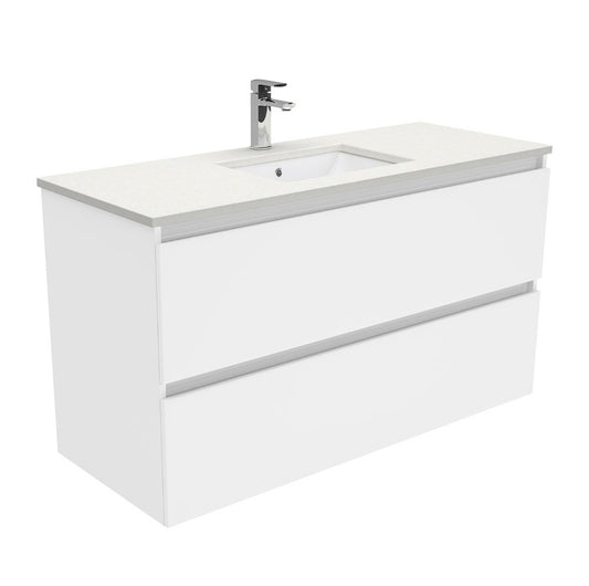 Fienza Sarah Crystal Pure Undermount 1200 Quest Wall Hung Vanity