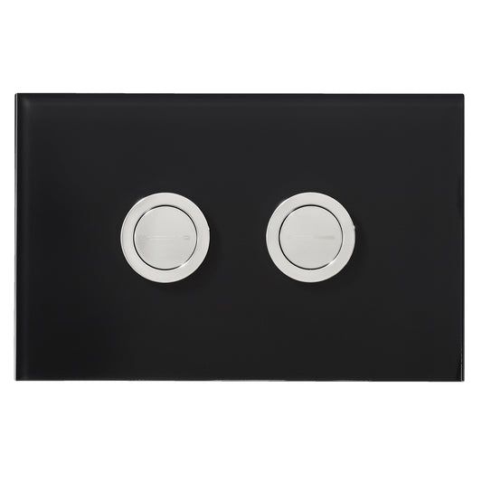 Seima 200 Series Flush Button Black Glass