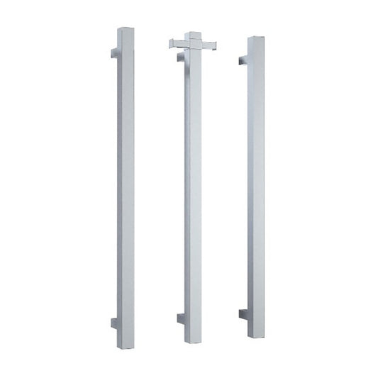 Thermorail Straight Round 12Volt Matt Black Vertical Bar 900X142X100Mm 30Watts With Optional Hook