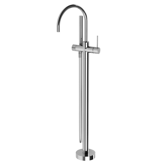 Phoenix Vivid Slimline Floor Mounted Bath Mixer With Hand Shower Chrome
