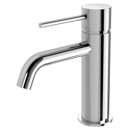 Phoenix Vivid Slimline Basin Mixer Curved Outlet Chrome