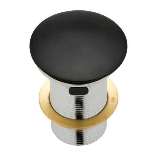 Fienza Cast Stone Cap Pop Up Waste 32Mm With Overflow Matte Black