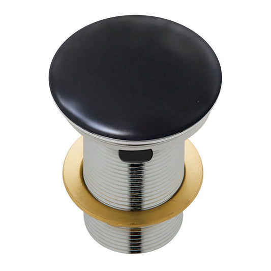 Fienza Ceramic Cap Pop Up Waste 32Mm With Overflow Matte Black