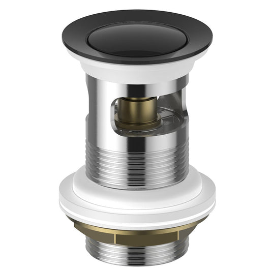 Greens Pop Up Basin Waste Matte Black 40Mm No Overflow